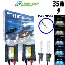 H1 Xenon Hid Conversion Kit Set Pair Spare Part Replacement Slim For Peugeot