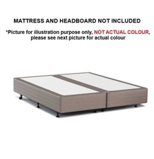 HYPNOS Emperor Divan Slimbase Easylink 200x200cm 6FT6 in Manhattan Plain White