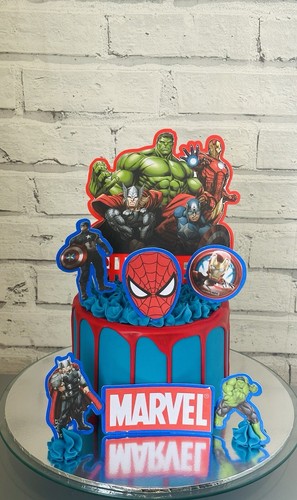 Marvel cake topper set - cake,