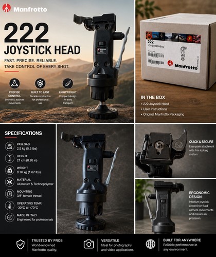 Manfrotto 222 joystick head - 222,