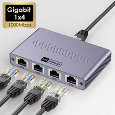 1000Mbps Ethernet 1x4 Splitter