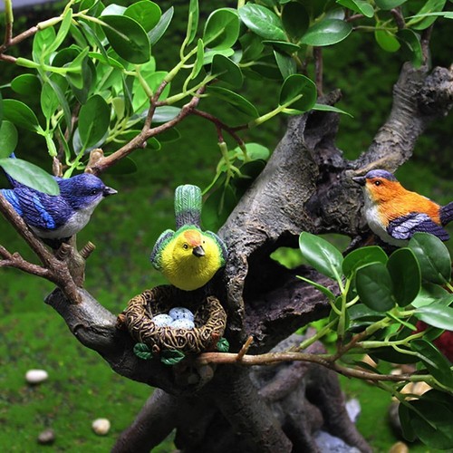Miniature small bird figurine - miniature,