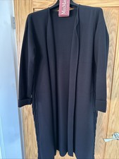 Max Mara Studio Black Knitted Coat Size Small