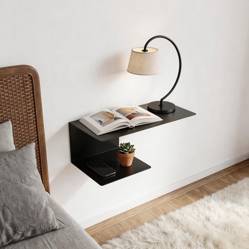 Tier wall mounted bedside - 2-tier, wall-mounted