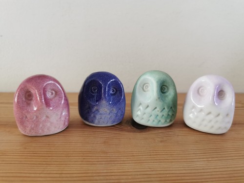 Vintage pottery owl - vintage,