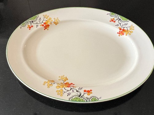 Vintage ceramic pottery - ceramic, oval