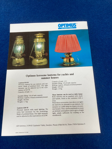 Optimus kerosene lanterns - optimus,