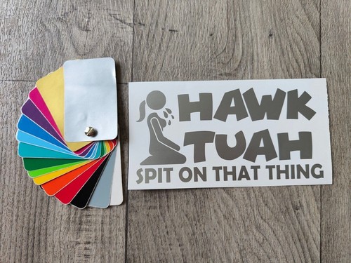 Hawk tuah vinyl sticker funny - vinyl,