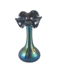 Rare art nouveau style Joska Studio design iridescent Art Glass vase