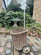 Vintage Basket Wicker Trolley