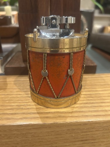 Vintage table lighter - vintage, drum