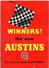 Austin Range 1954-55 UK Market Foldout Brochure A30 A40 A50 A90 Princess FAIR