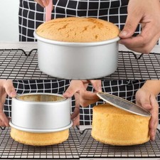 4-14Inch DIY Round Cake Pan Tin Baking Mold Removable Bottom Loose Base Mould