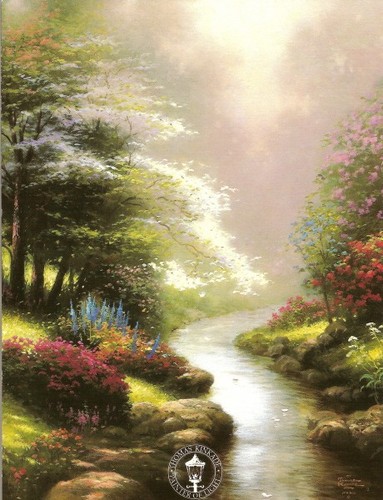 Thomas kinkade petals hope - kinkade,
