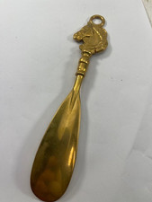 Brass Horse Head Shoe Horn 8.5"