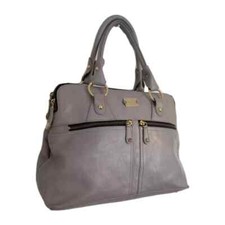 Modalu Pippa Shoulder Bag Grey  Leather Grab Bag Quality Bag By Modalu. 
