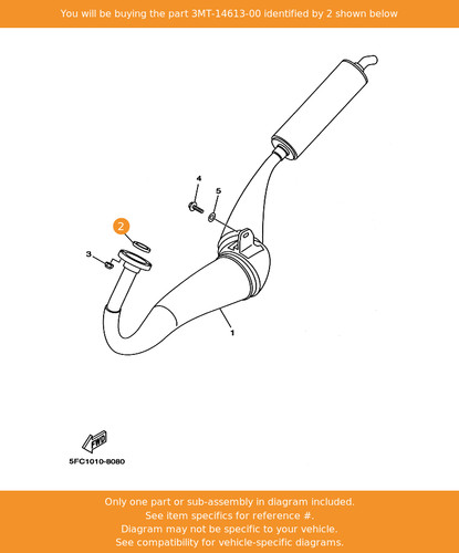 Yamaha gasket exhaust pipe - gasket,,