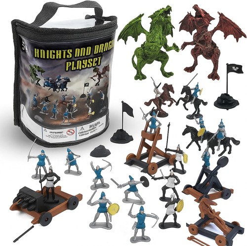 Medieval knights and dragons - knights,