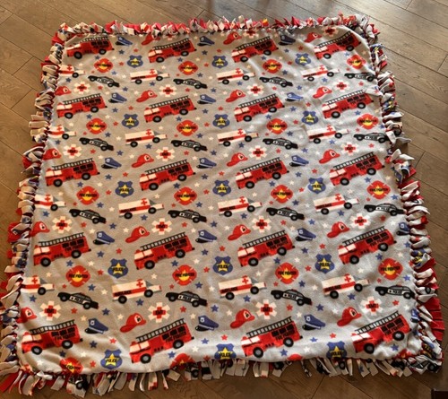 Handmade fleece fire truck - fire,