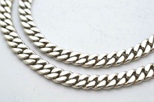 925 Sterling Silver Curb Chain Necklaces. 48 g , 18 "