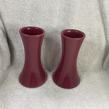 Lovatt's Langley Ware England Pottery Vases x 2 Matching 17.5 cm High Paint Chip