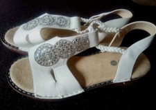 Pavers Wide fit White  Silver