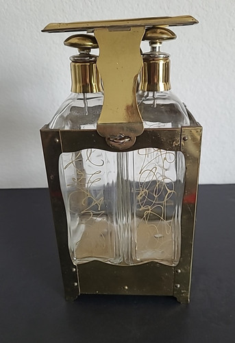 Vintage brass glass musical - brass,