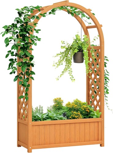 Trellis planter bed wooden - trellis,