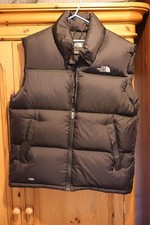The North Face Down Gilet / Mens Med Black Full Zip Puffer / Nuptse 700