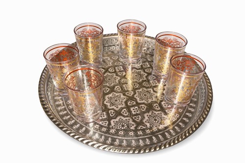 Moroccan tea glasses set - tea,