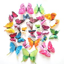 12 pcs 3D Butterfly Wall Stickers Art Decal Home Room Decorations Decor Kids US/