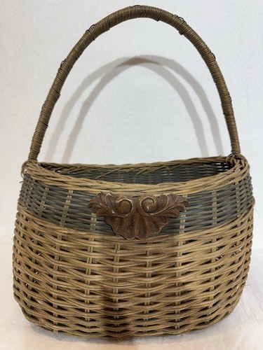Vintage wicker shopping - wicker, basket