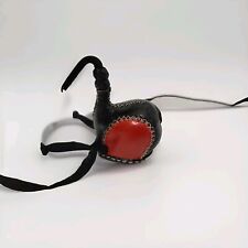 New Falconry Hood Anglo Indian Hand Stitched (Black/Red) (All Sizes Available)
