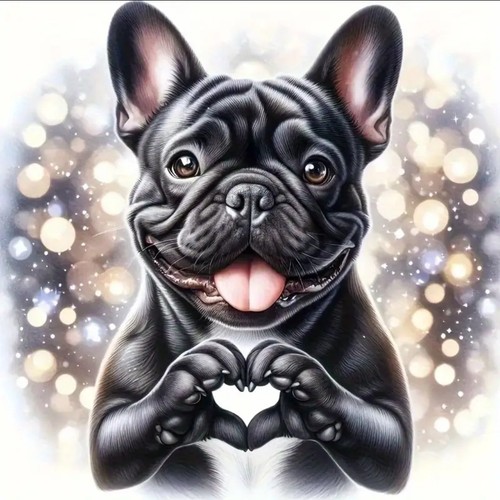 Pug dog sending love - dog,