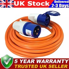 10M Heavy Duty Hook Up Caravan Cable Camping 16A 240V Mains Extension UK