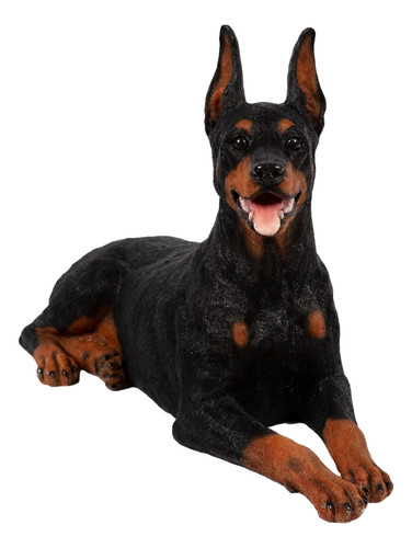 Doberman ornament laying dog - doberman,
