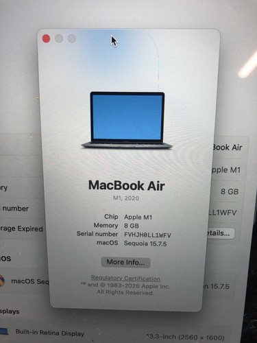 Macbook air 2020 a2337 - macbook,