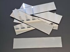 12 pieces, Silver Glass Mirror Tiles, 13 X 3 cm, 1 mm thick. Art&Craft, 