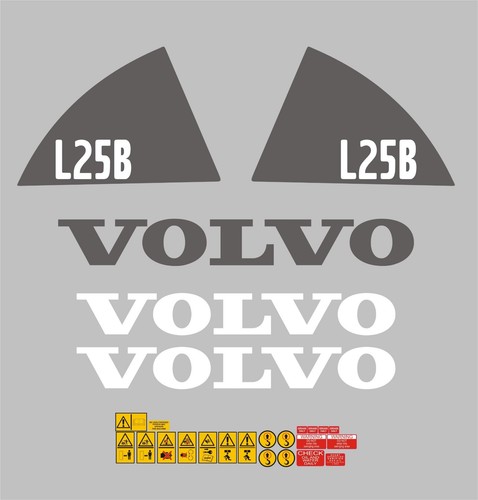 Volvo l25b mini digger decal - digger,