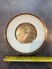 Chokin Art 24kt Gold Peacock Plate