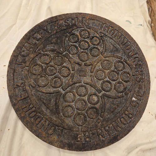 Cast iron round coal - iron, hole