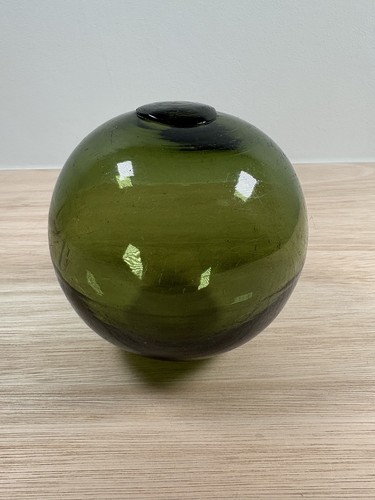Glass fishing float green - fishing,