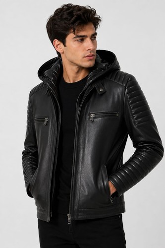 Men black genuine leather - men's,