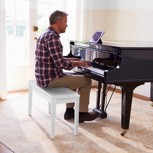 Leather piano bench - 2-in-1, pu