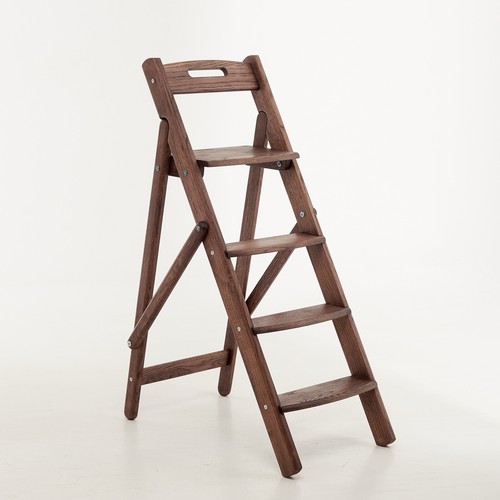 Wooden folding ladder made - a,