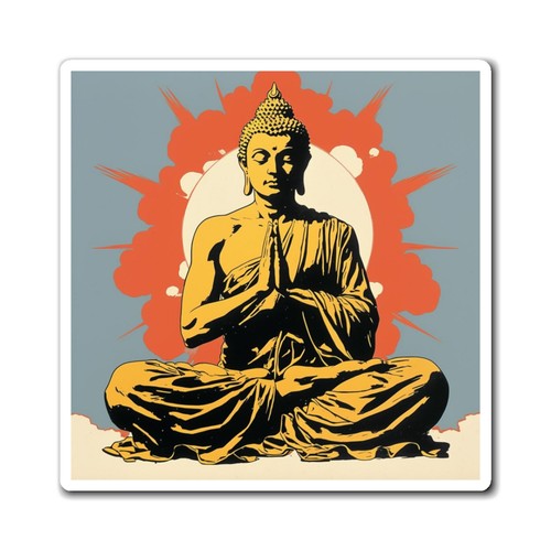 Zen buddha magnet spiritual - zen,