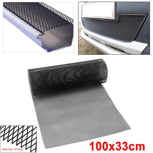 Black mesh grill aluminium - black,