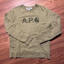 A.P.C. Carhartt WIP Olive Logo Sweatshirt S Japan