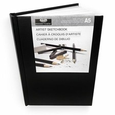 Royal & Langnickel A5 80 Sheet Hardback Casebound Artist Sketchbook Drawing Pad