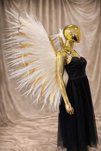 White gold angel - white, large
